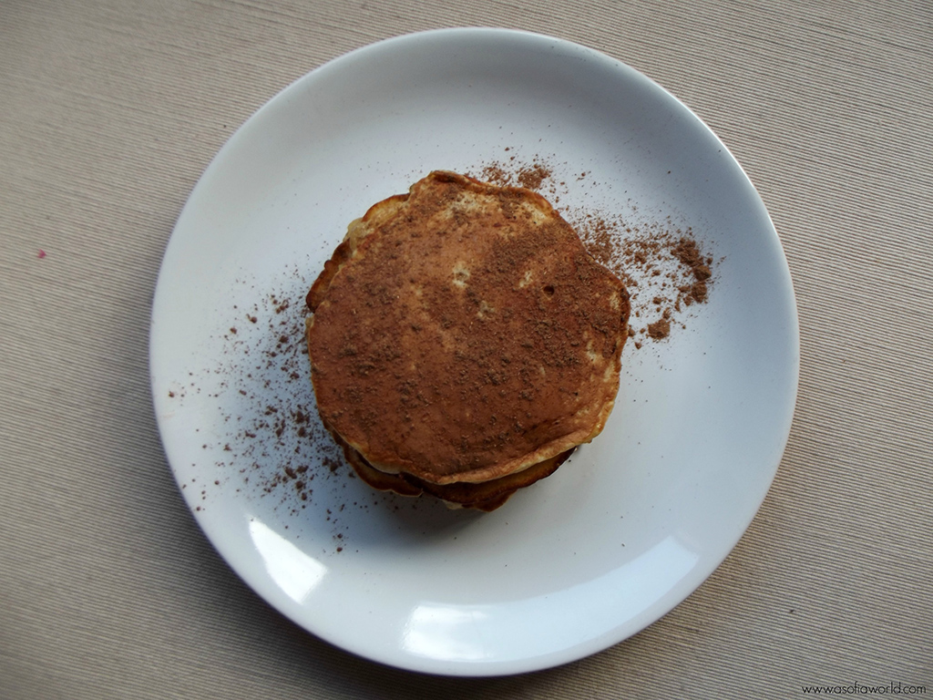 receita panquecas maçã e canela
