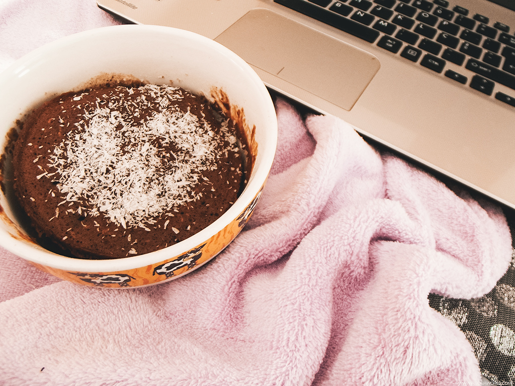 bolo de chocolate no microondas